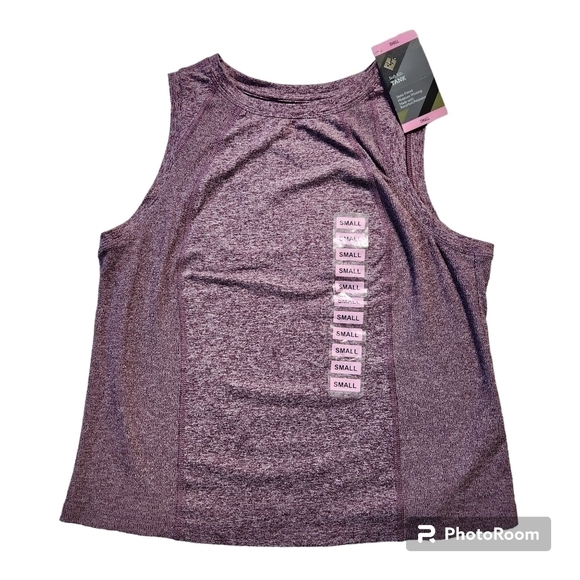 NWT Member's Mark Soft Ribbed Purple  Workout Athletic Tank sz S - Picture 2 of 5